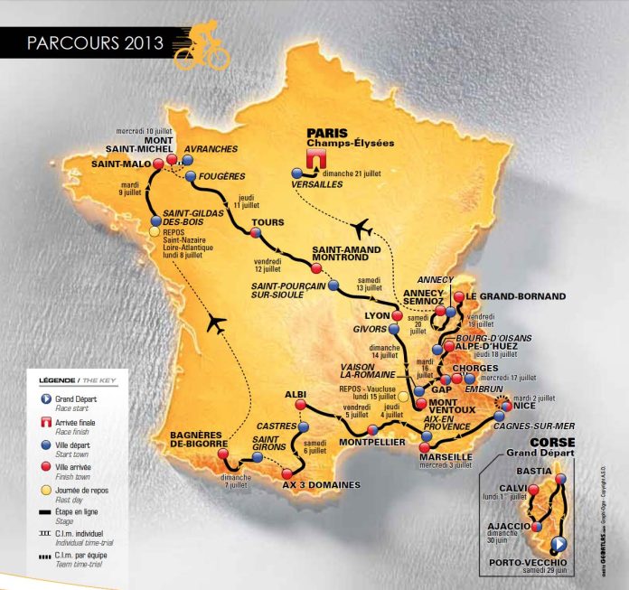2013-Tour-de-France-race-course-map