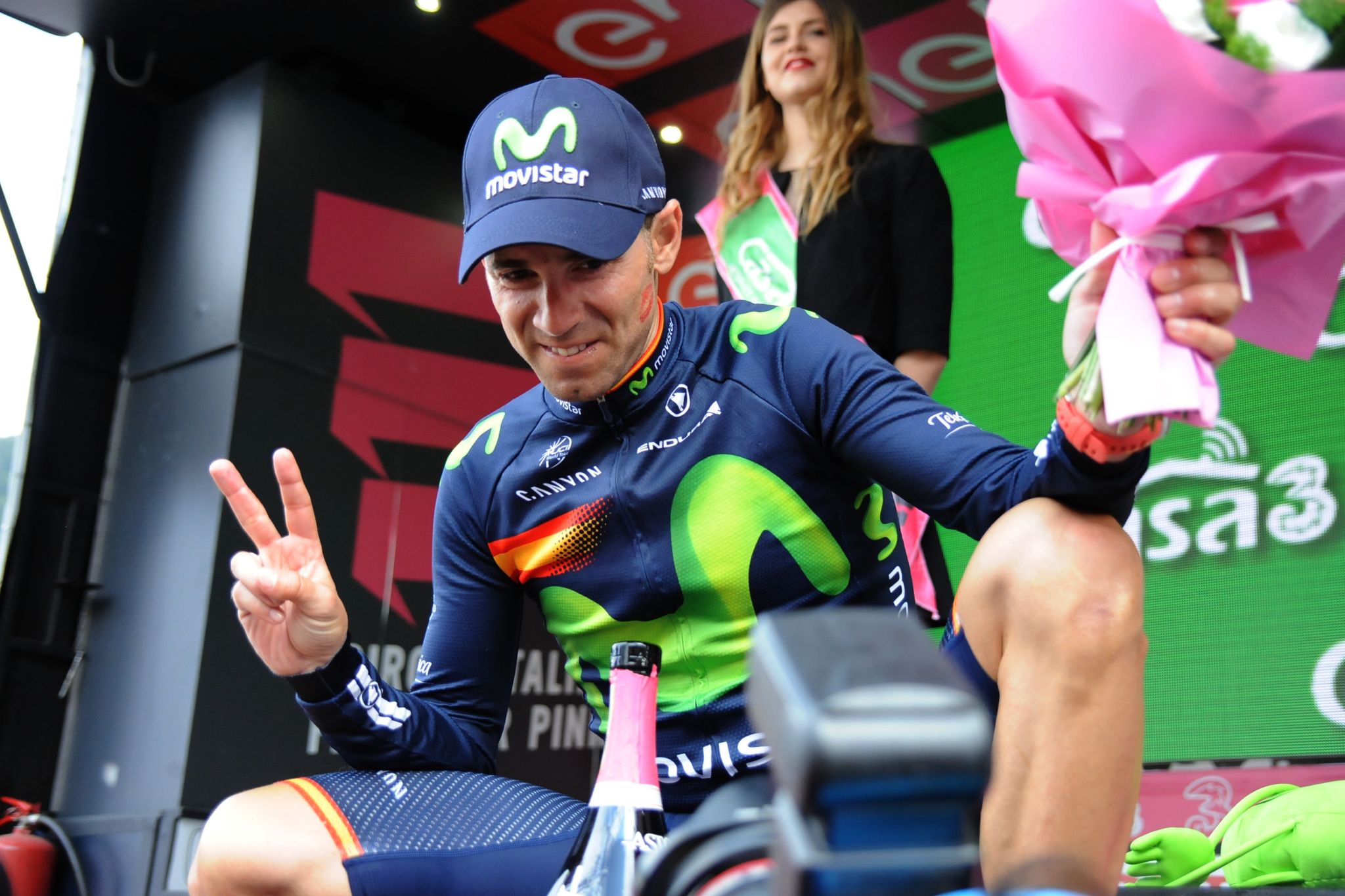 24-05-2016 Giro D'italia; Tappa 16 Bressanone - Andalo; 2016, Movistar; Valverde, Alejandro; Andalo;