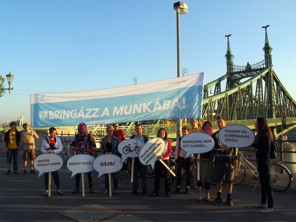 Rendkívüli partizánakcióval indult a Bringázz a munkába! kampány őszi fordulója
