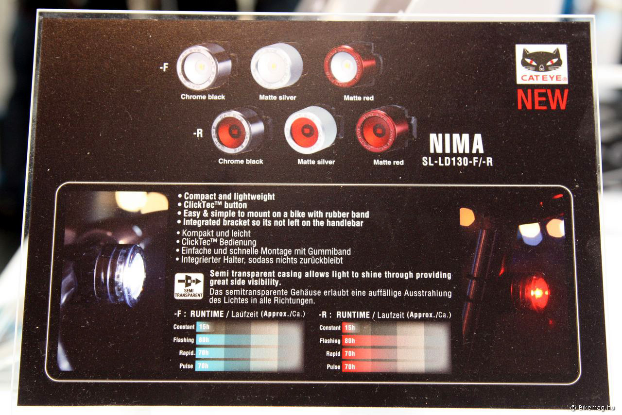 A Cateye Nima lámpák tulajdonságai